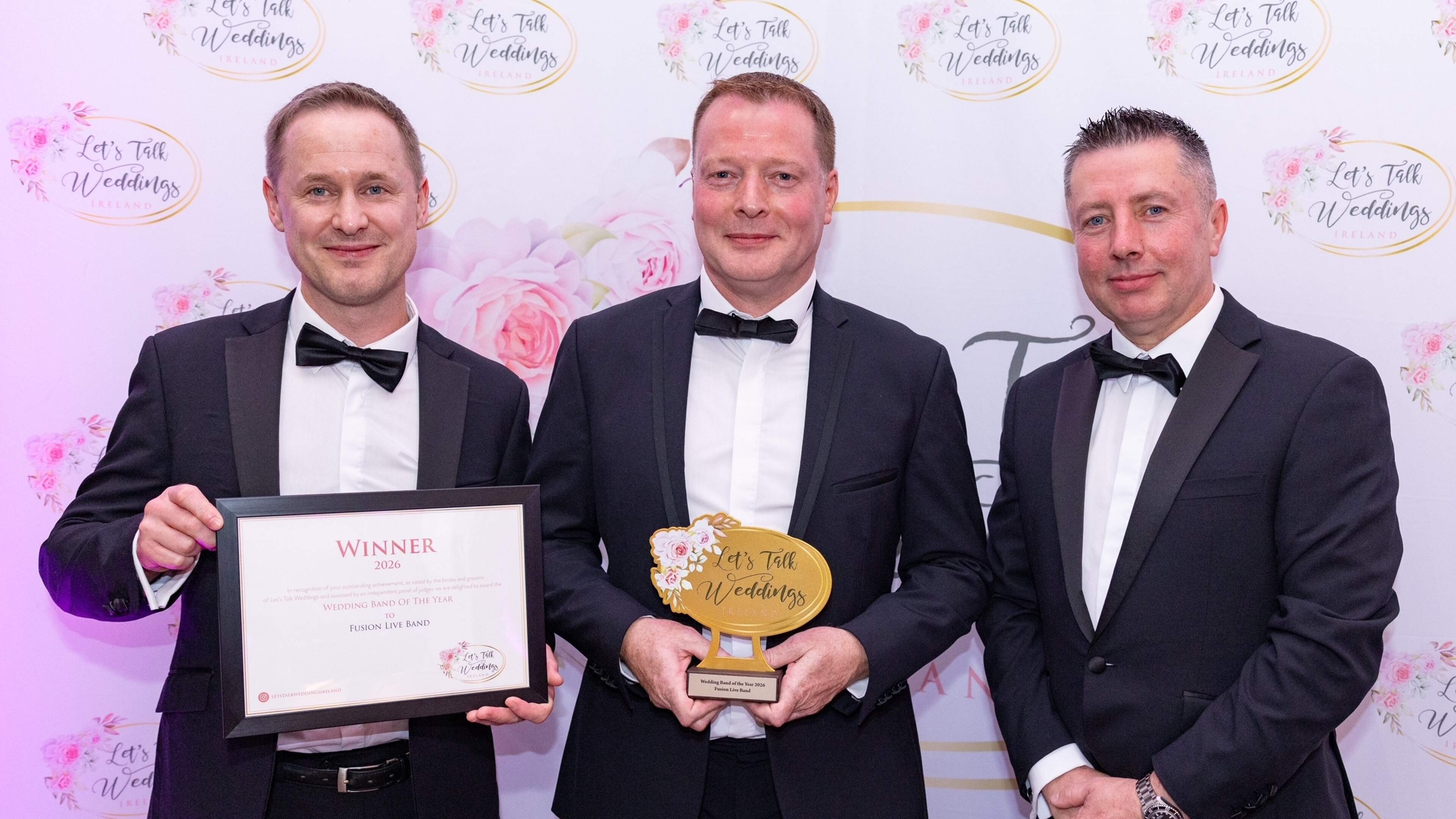 Wexford trio celebrate second consecutive win as they hold on to ‘Wedding Band of the Year’ crown